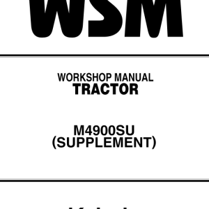 Kubota M4900, M5700 Tractor Workshop Service Manual