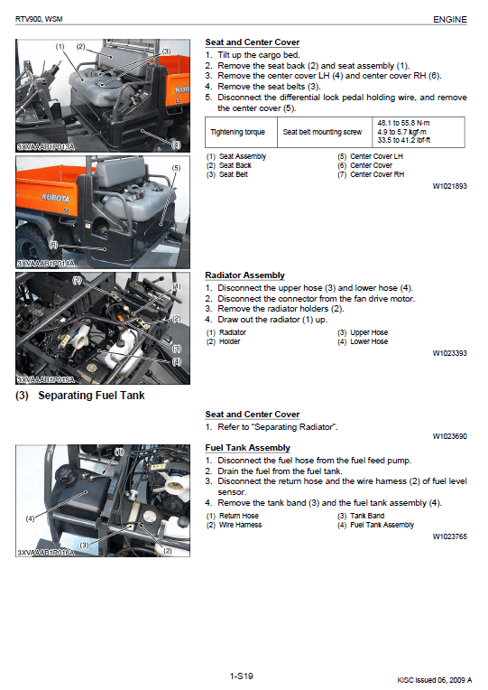 Kubota Rtv900 Utility Vehicle Workshop Service Manual