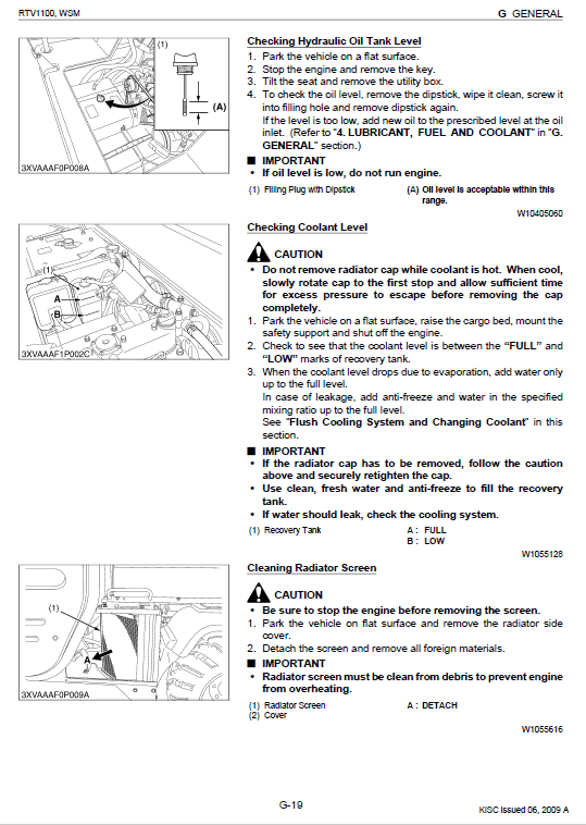 Kubota Rtv1100 Utility Vehicle Workshop Service Manual