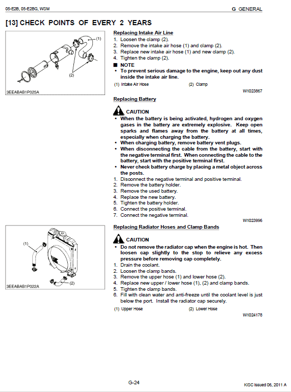 Kubota 05-e2b, 05-e2bg Engine Workshop Service Manual