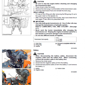 Kubota Bx1860, Bx2360, Bx2660, La203, La243 Tractor Loader Manual