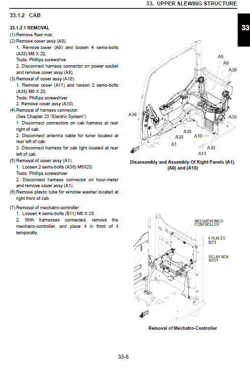 Kobelco Sk485-9 Tier 4 Excavator Service Manual