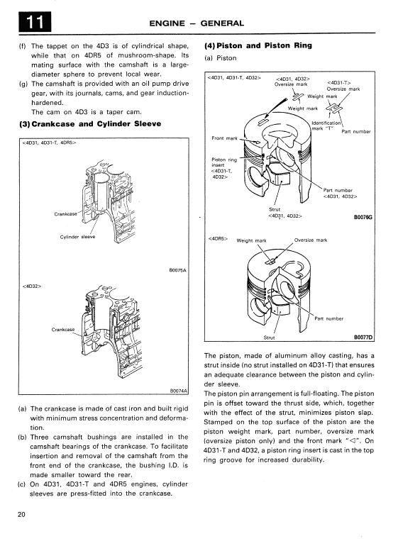 Mitsubishi 4d30, 4d31, 4d32, 4dr5, 6dr5 Engine Service Manual