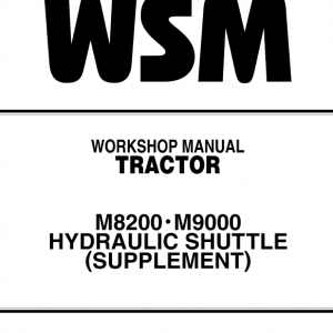 Kubota M6800, M8200, M9000 Tractor Workshop Manual