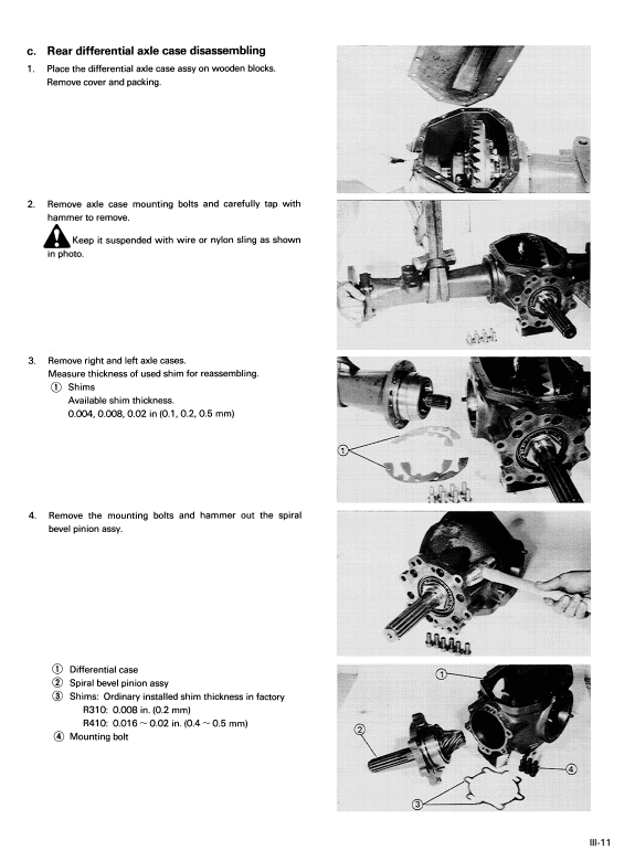 Kubota R310, R310b, R410, R410b Wheel Loader Workshop Manual