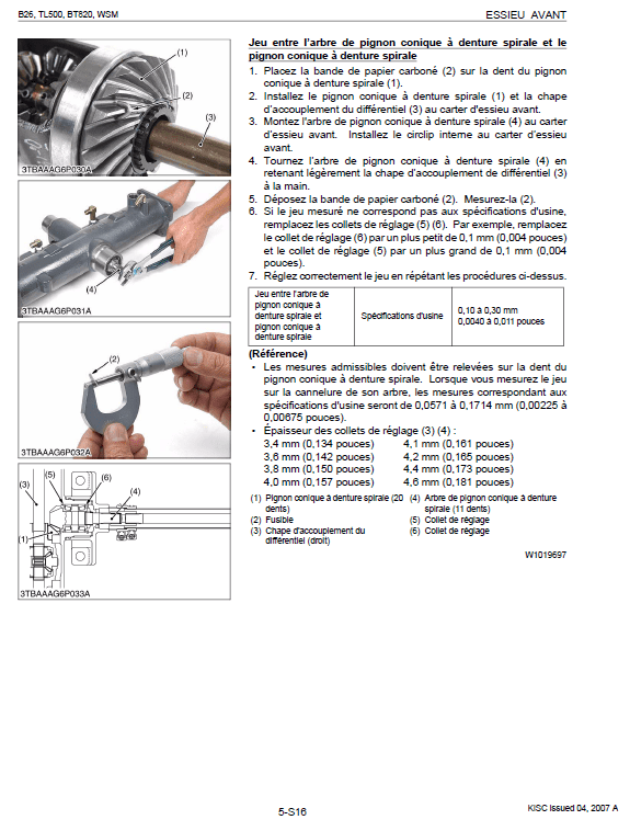 Kubota B26, Tl500, Bt820 Tractor Loader Workshop Manual