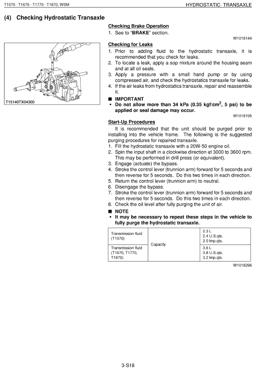 Kubota T1570 Tractor Mower Workshop Service Manual