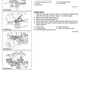 Kubota L48, Tl1150, Bt1100 Tractor Front Loader Workshop Manual