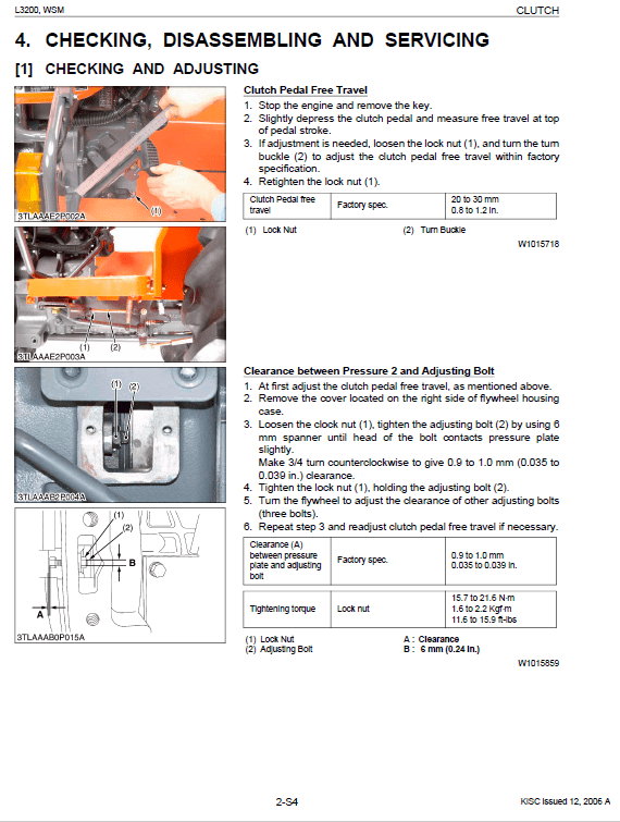 Kubota L3200 Tractor Workshop Service Manual