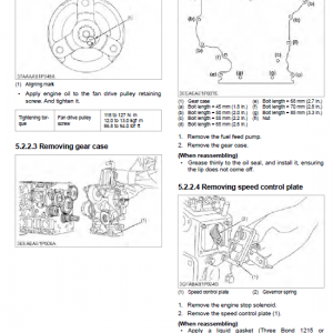 Kubota Bx23s, La340, Bt603 Tractor Loader Workshop Manual