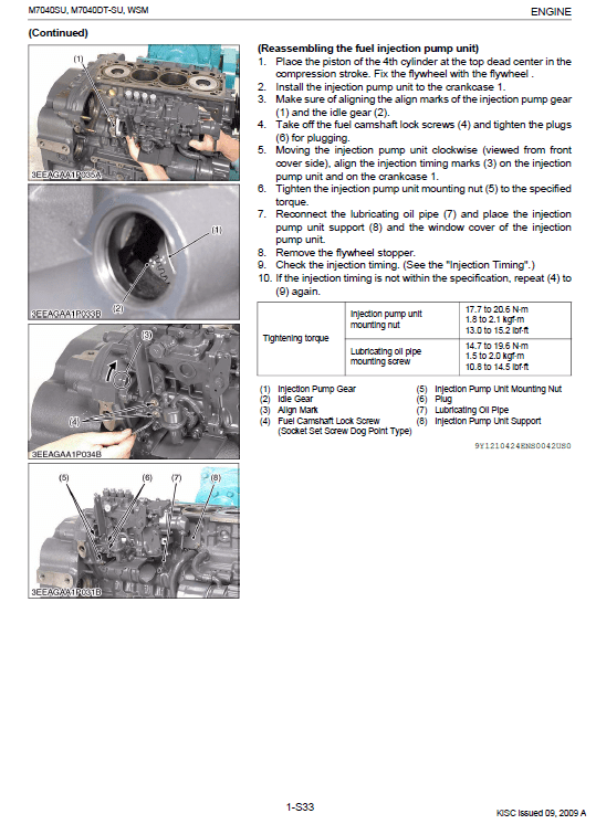 Kubota M7040su Tractor Workshop Service Manual