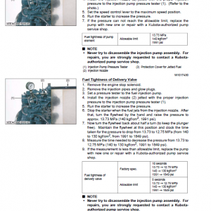 Kubota 05-e2b, 05-e2bg Engine Workshop Service Manual