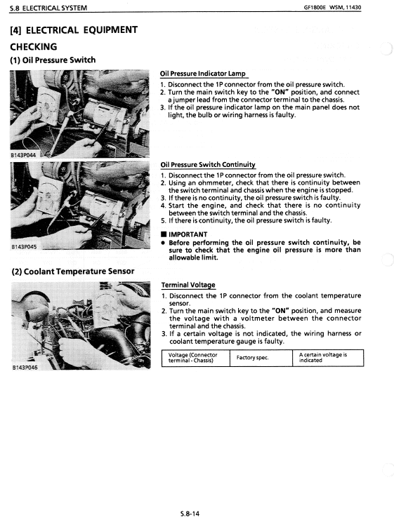 Kubota Gf1800, Gf1800e Lawn Mower Workshop Service Manual