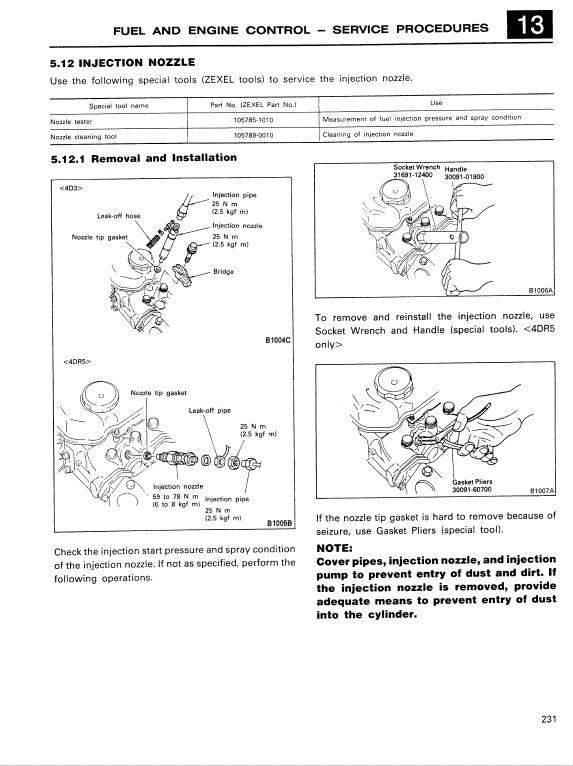 Mitsubishi 4d30, 4d31, 4d32, 4dr5, 6dr5 Engine Service Manual