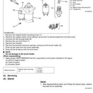 Kubota T1570 Tractor Mower Workshop Service Manual