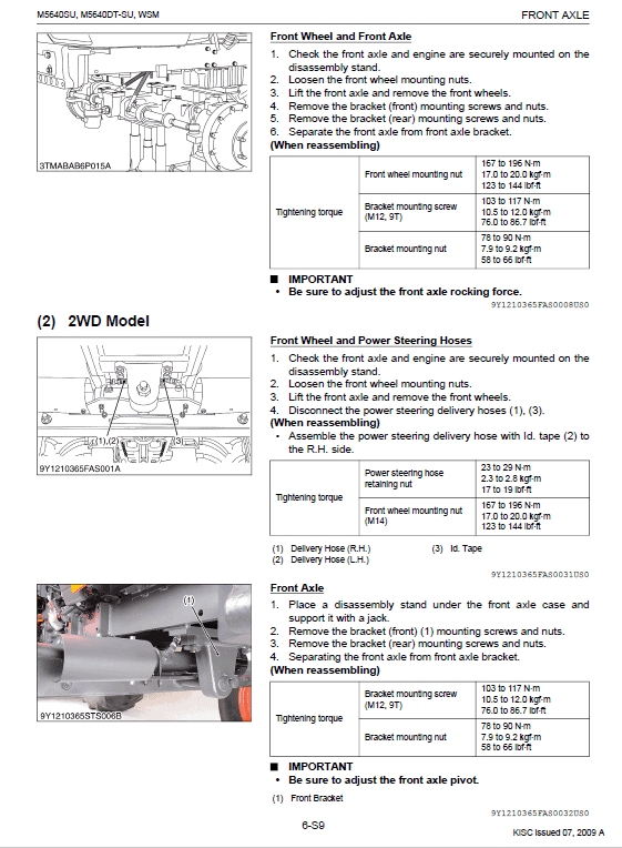 Kubota M5640su Tractor Workshop Service Manual