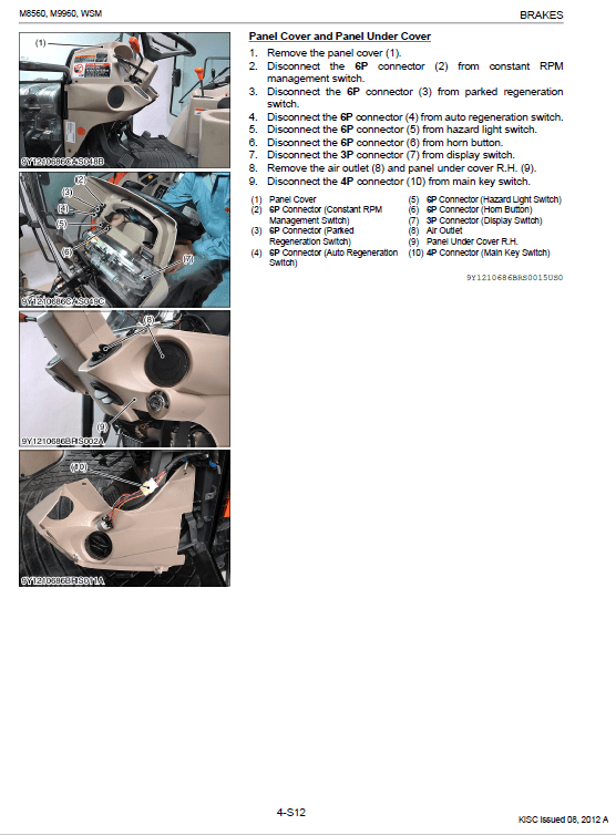 Kubota M8560, M9960 Tractor Workshop Service Manual