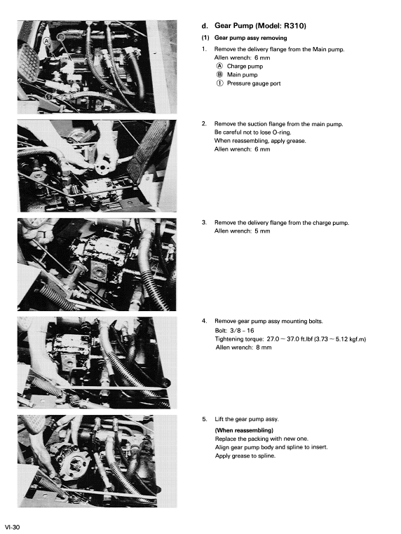 Kubota R310, R310b, R410, R410b Wheel Loader Workshop Manual