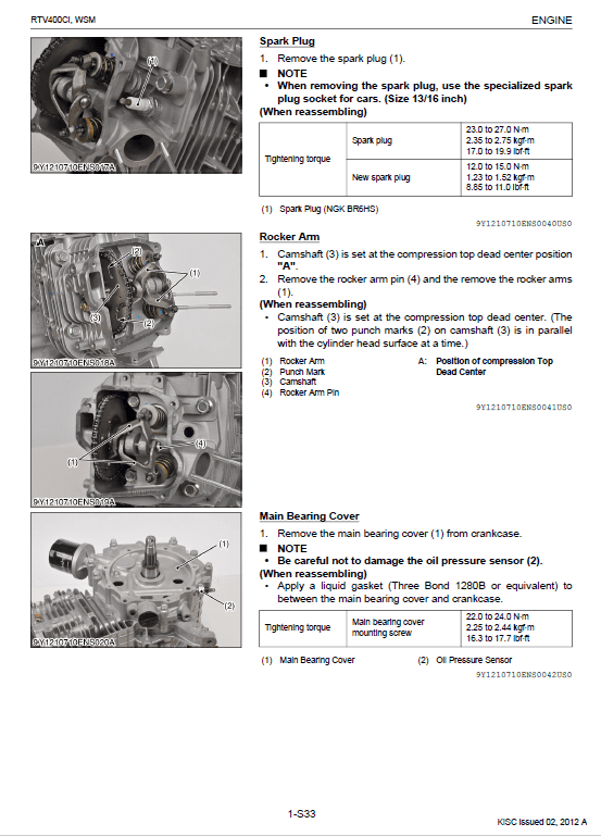 Kubota Rtv400ci Utility Vehicle Workshop Manual