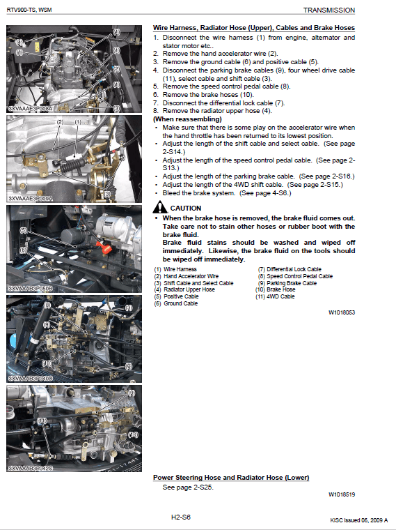 Kubota Rtv900 Utility Vehicle Workshop Service Manual