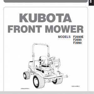 Kubota F2690, F2690e, F3990 Front Mower Workshop Manual