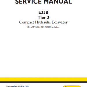 New Holland E35b Tier 3 Compact Excavator Service Manual