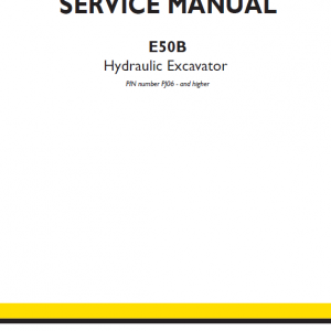 New Holland E50b Hydraulic Excavator Service Manual