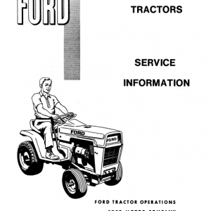 Ford 100, 120, 125, 145, 165, 195 Lawn Tractor Service Manual