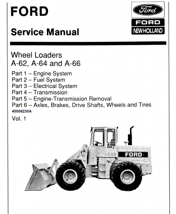 Ford A-62, A-64, A-66 Wheel Loaders Service Manual