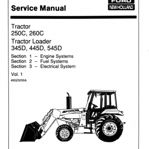 Ford 250c, 260c, 345d, 445d, 545d Tractor Service Manual