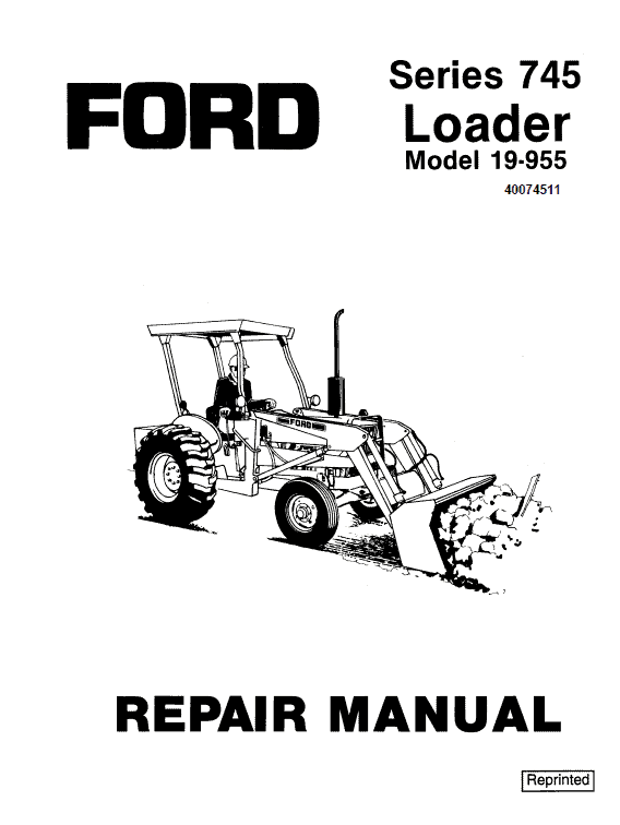 Ford 744 And 745 Loader Service Manual