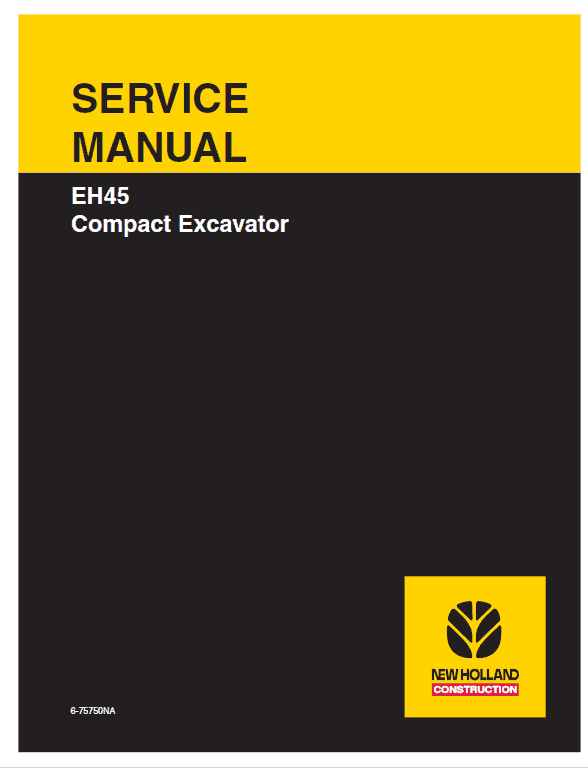 New Holland Eh45 Compact Excavator Service Manual