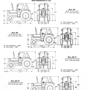 Fiat 580, 580dt, 680, 680dt Tractor Service Manual