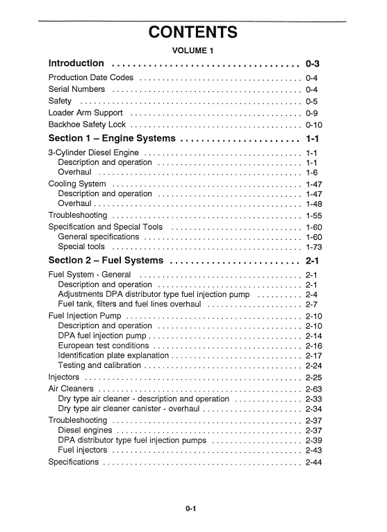 Ford 250c, 260c, 345d, 445d, 545d Tractor Service Manual