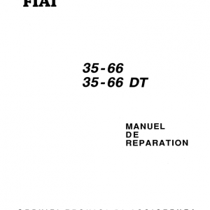 Fiat 33-66, 33-66 Dt Tractor Workshop Service Manual