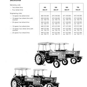 Fiat 466, 566, 666, 766 Tractor Workshop Service Manual