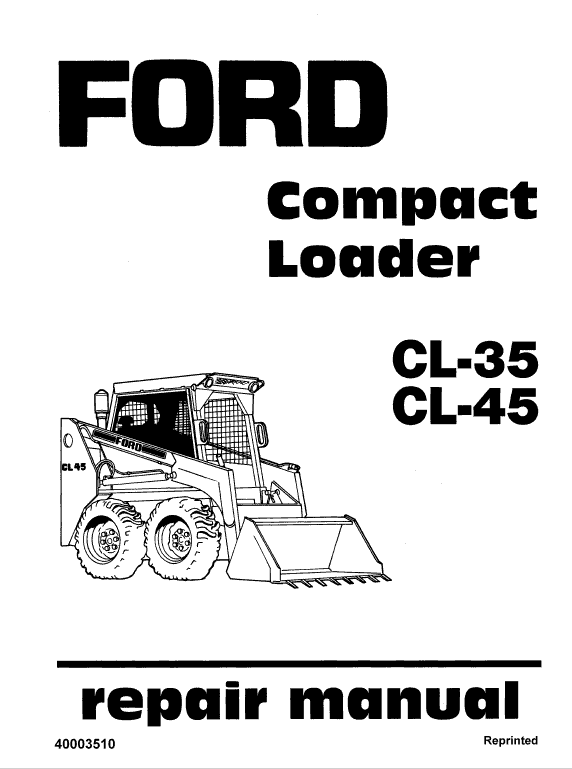 Ford Cl-35, Cl-45 Compact Loader Service Manual