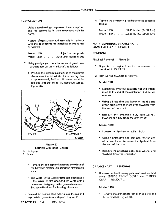 Ford 1110 And 1210 Tractor Service Manual