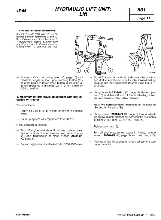 Fiat 55-66, 60-66, 65-66, 70-66, 80-66 Tractor Service Manual