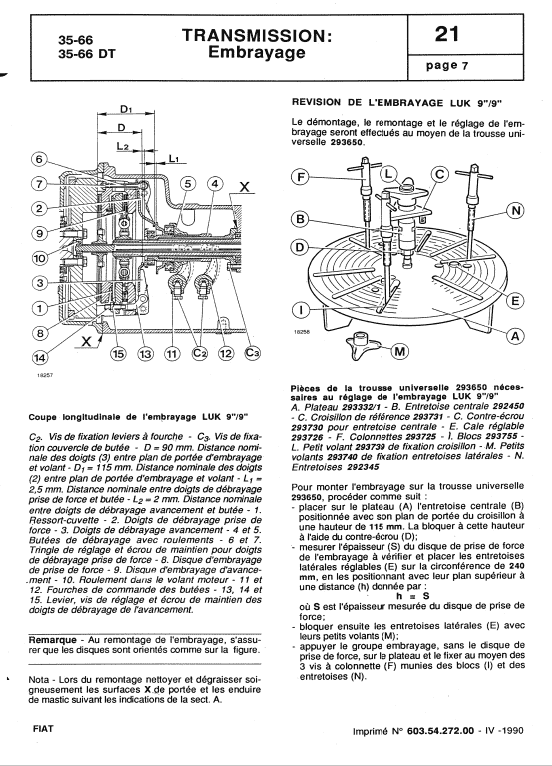 Fiat 33-66, 33-66 Dt Tractor Workshop Service Manual