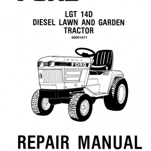 Ford Lgt14d, Lgt16d Lawn Tractor Service Manual