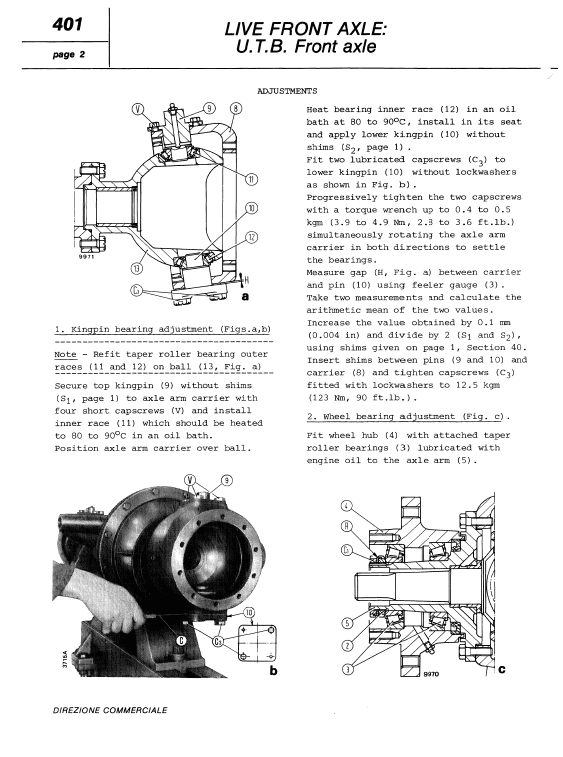 Fiat 450, 450dt Tractor Workshop Service Manual