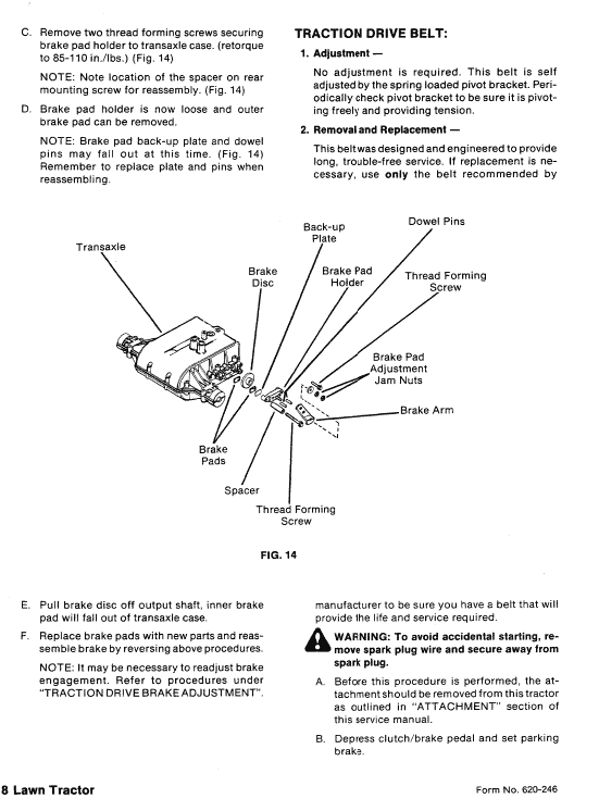 Ford Lt8, Lt11 Mower Tractor Service Manual