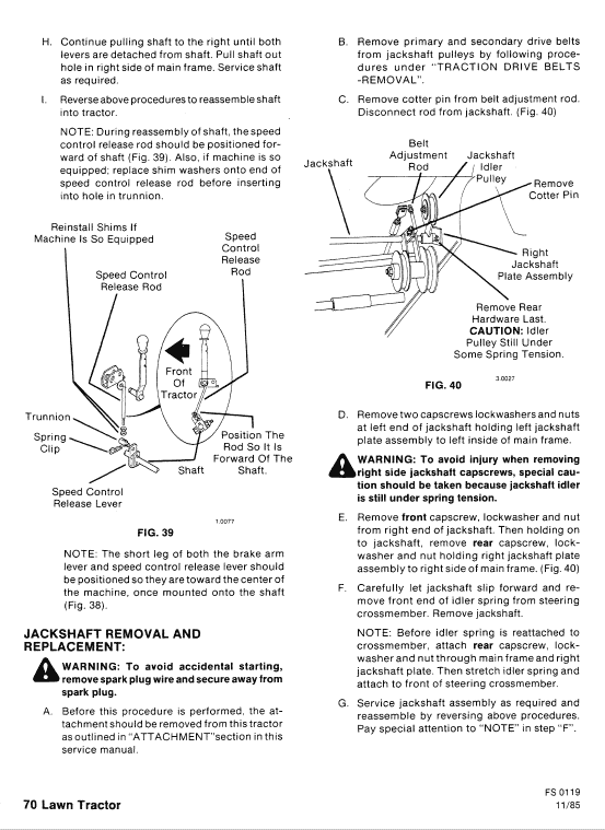 Ford Lt8, Lt11 Mower Tractor Service Manual