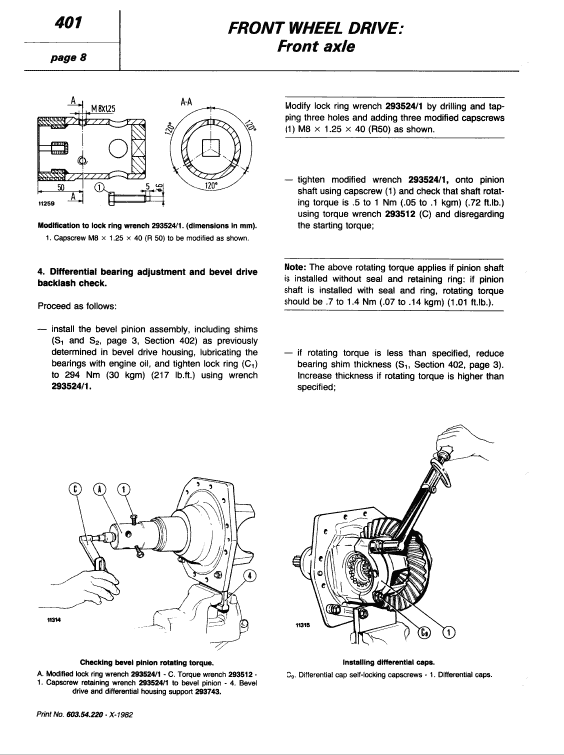 Fiat 1180, 1280, 1380, 1580, 1880 Tractor Service Manual