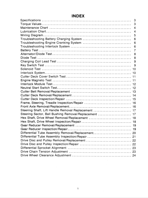 Ford 830, 1130 Rider Mower Tractor Service Manual