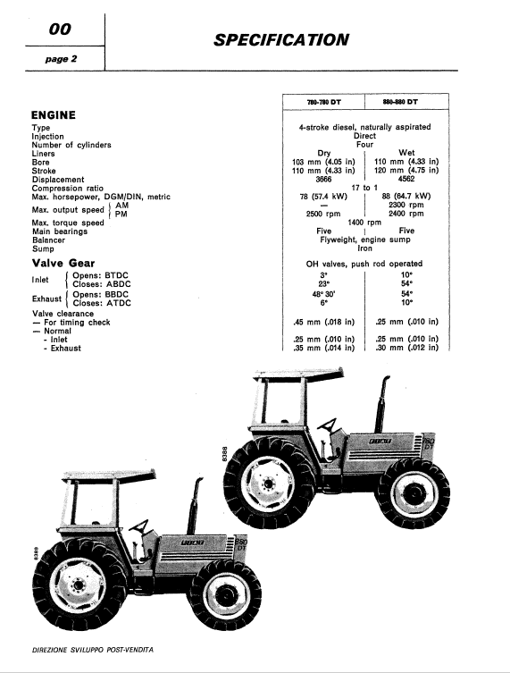 Fiat 780, 780dt, 880, 880dt Tractor Service Manual