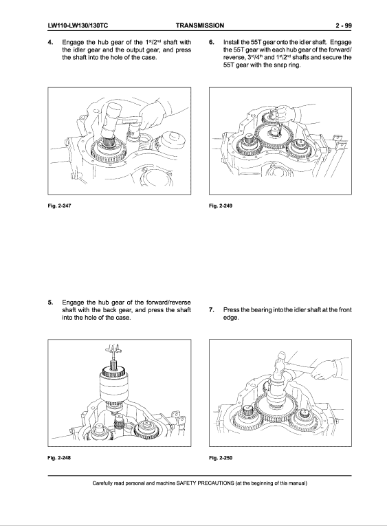 New Holland Lw110, Lw130, Lw130tc Wheel Loaders Service Manual