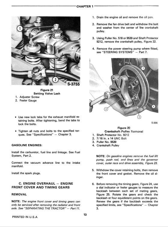 Ford 230a, 340a, 445, 530a, 540a, 545 Tractor Service Manual