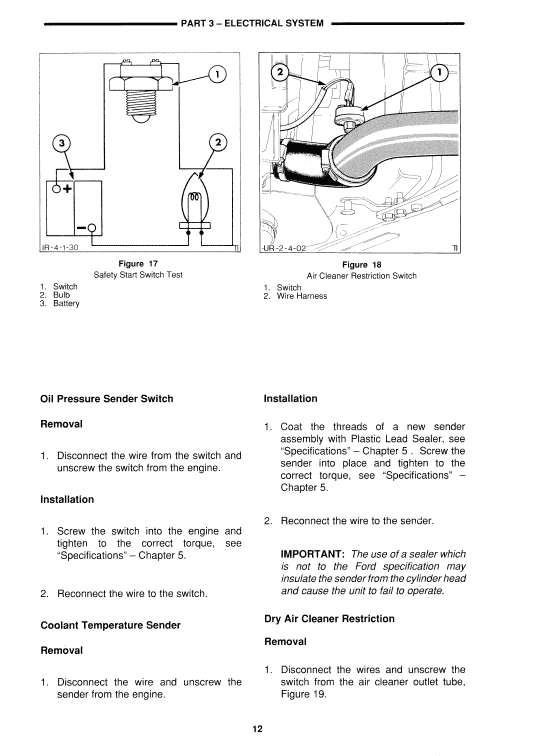 Ford 345c, 445c, 545c Backhoe Loader Tractor Service Manual